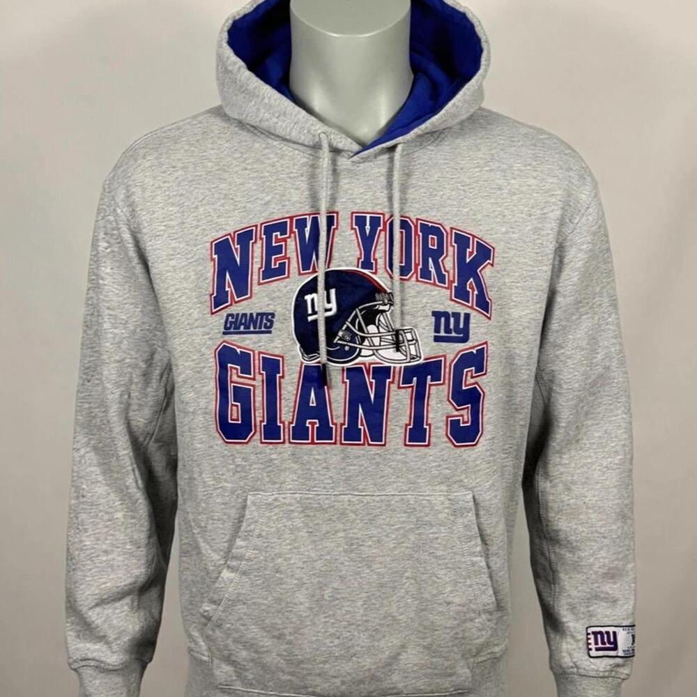 New York NY Giants Hoodie Mens M NFL Team Apparel Gray Blue Pullover